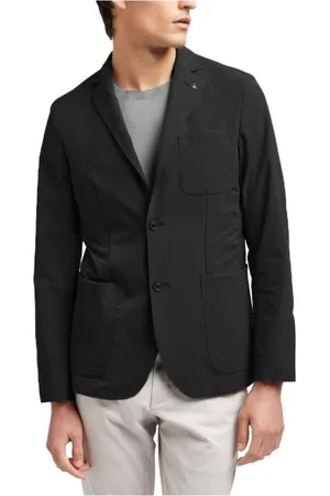 At.p.Co Homme, Vestes, Noir, Taille: M Blazer Stretch Noir Style Non Structuré
