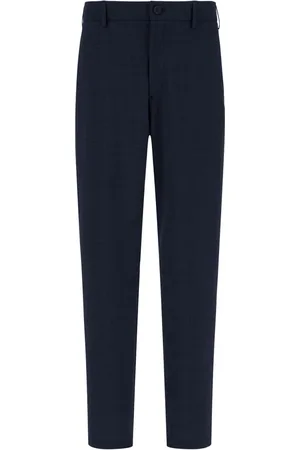 HERNO Homme, Pantalons, Bleu, Taille: M Pantalon Bleu Coupe Élégante Logo Métallique