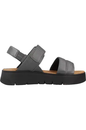 Geox Femme, Chaussures, Gris, Taille: 38 EU Sandales Plates Élégantes