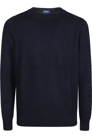 DRUMOHR Homme, Pulls, Bleu, Taille: M Pull Décontracté en Tricot