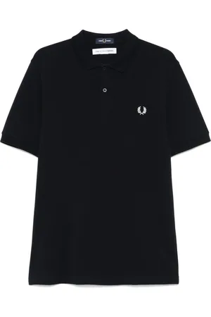 Comme des Garçons Homme, Tops, Bleu, Taille: M Slogan Polo