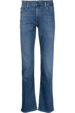 7 for all Mankind Homme, Jeans, Bleu, Taille: W31 Jean Standard Luxe Performance Plus Coupe Droite
