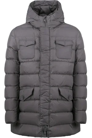 HERNO Homme, Vestes, Gris, Taille: S Doudoune à capuche et poches