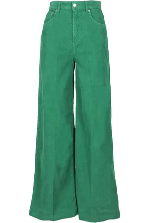 DEPARTMENT FIVE Femme, Jeans, Vert, Taille: W29 Pantalon Palazzo Élégant