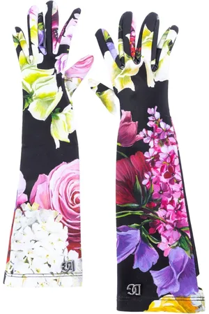 Dolce & Gabbana Femme, Accessoires, Multicolore, Taille: M Gants Soirée Fleurs