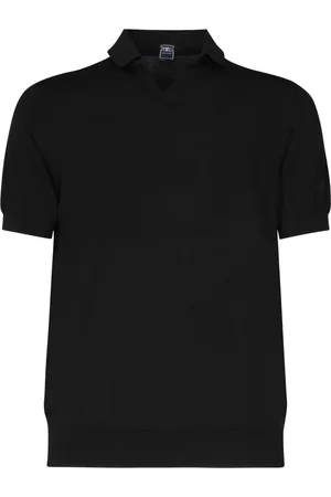 FEDELI Homme, Tops, Noir, Taille: 2XL Polos et T-shirts Polo noir