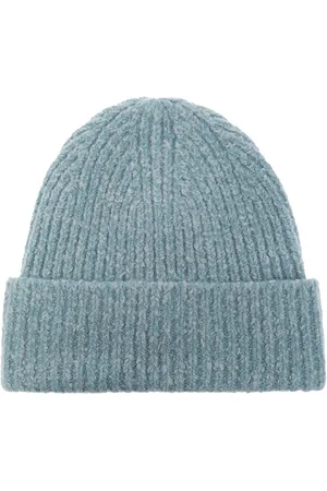 Acne Studios Femme, Accessoires, Bleu, Taille: ONE Size Bonnet côtelé