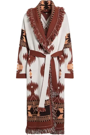 Alanui Femme, Pulls, Multicolore, Taille: 38 FR Long Cardigan Icon Jacquard