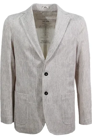 Circolo Homme, Vestes, , Taille: S Veste en Coton Naturel, Double Ventilation Arrière