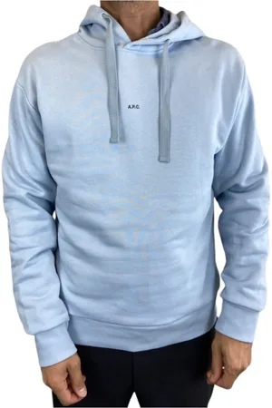 A.P.C. Homme, Sweatshirts et sweats à capuche, Bleu, Taille: L SweaT-shirt à capuche