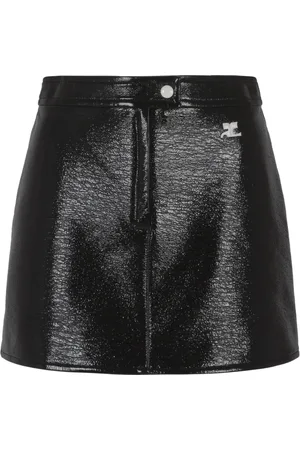 Courrèges Femme, Jupes, Noir, Taille: 36 FR Jupe Mini Vinyle Noire