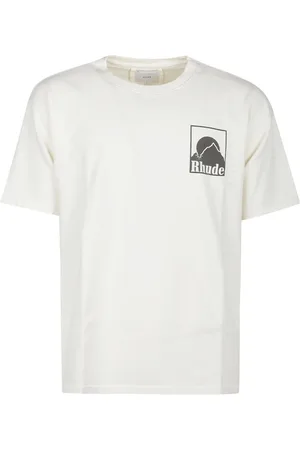 Rhude Homme, Tops, Blanc, Taille: S T-shirt Moonlight Badge