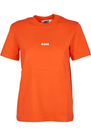 Msgm Femme, Tops, Rouge, Taille: 36 FR T-shirt et Polo Rouge avec Logo