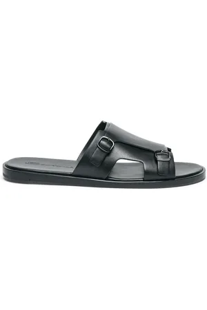 santoni Homme, Chaussures, Noir, Taille: 41 1/2 EU Sandales en cuir