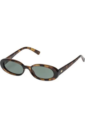 Le Specs Unisex, Accessoires, Brun, Taille: S Lunettes de soleil ovales inspirées des années 90 Outta Love