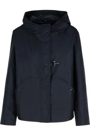 FAY Femme, Vestes, Bleu, Taille: 40 FR Parka courte imperméable avec capuche