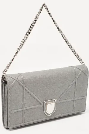 Dior Femme, Pre-owned, Gris, Taille: ONE Size Pre-owned Cuir petite-maroquinerie
