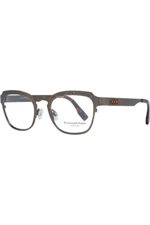 Ermenegildo Zegna Homme, Accessoires, Brun, Taille: ONE Size Montures Optiques en Titane Bronze