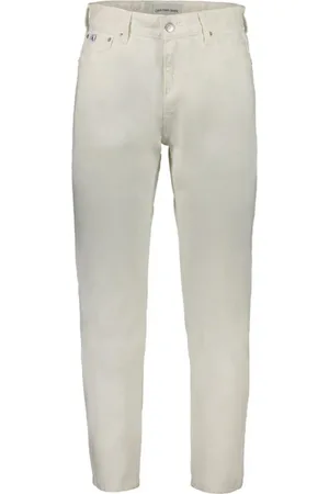 Calvin Klein Homme, Jeans, Blanc, Taille: W28 Jean blanc en coton pour papa avec logo