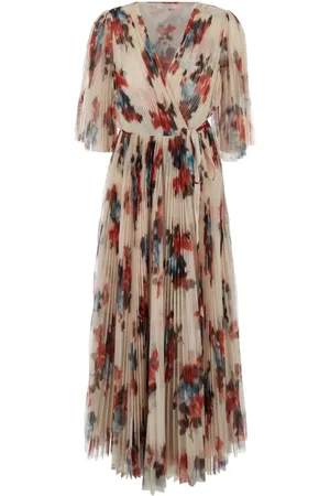 Serafini Femme, Robes, Multicolore, Taille: 38 FR Robe Longue Imprimée Floral Multicolore Femme