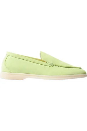 Scarosso Femme, Chaussures, Vert, Taille: 39 EU Mocassin Vert Matcha en Daim