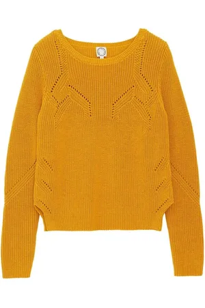 Inès de la Fressange Femme, Pulls, Jaune, Taille: 36 FR Pull Moutarde Audacieux