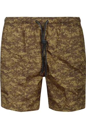 DRUMOHR Homme, Maillots de bain, Brun, Taille: S Maillot de bain beige avec motif marron
