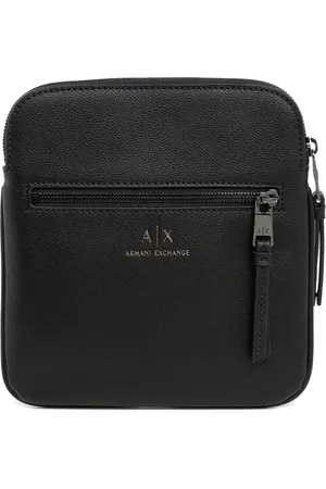 Armani Exchange Homme, Sacs, Noir, Taille: ONE Size Sac Bandoulière Élégant avec Fermeture Éclair