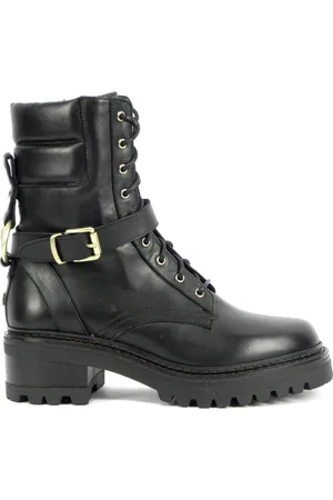 Bervicato Femme, Chaussures, Noir, Taille: 38 EU Bottes de cheville lacé