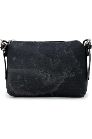 ALVIERO MARTINI 1A CLASSE Femme, Sacs, Noir, Taille: ONE Size Sac Fourre-Tout Noir Cuir Mélange Coton