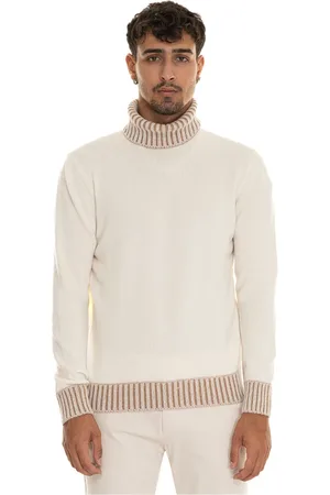 Gran Sasso Homme, Pulls, Blanc, Taille: S Mélange Turtleneck Pullover