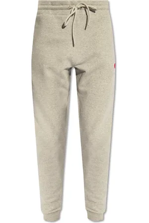 Moncler Homme, Pantalons, Gris, Taille: 2XL Pantalon de survêtement avec écusson logo cœur