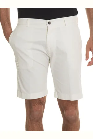 Berwich Homme, Shorts, Blanc, Taille: 3XL Shorts Bermuda en coton avec ventilation de tailleur