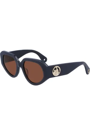Lanvin Femme, Accessoires, Bleu, Taille: ONE Size Lunettes de soleil rectangulaires en acétate