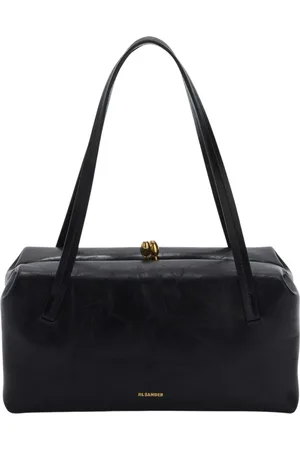 Jil Sander Femme, Sacs, Noir, Taille: ONE Size Sac Goji Pillow Handle SM en Cuir Noir