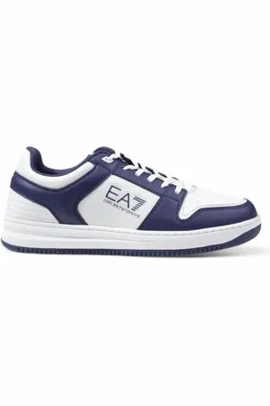 EA7 Homme, Chaussures, Multicolore, Taille: 44 EU Baskets à Lacets Bleu Clair