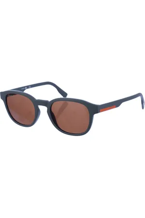 Lacoste Femme, Accessoires, Gris, Taille: ONE Size Lunettes de soleil ovales en acétate avec effet miroir