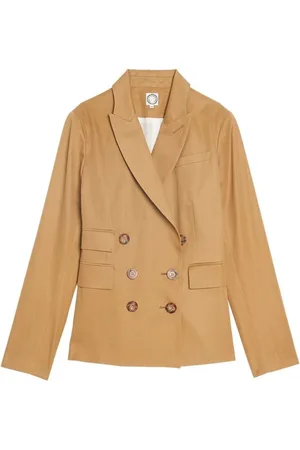 Inès de la Fressange Femme, Vestes, Brun, Taille: 44 FR Veste en Coton Kaki