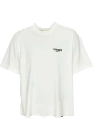Represent Homme, Tops, Blanc, Taille: S T-shirt Owners Club à Imprimé Logo