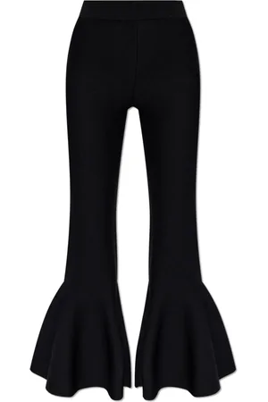 Ami Femme, Pantalons, Noir, Taille: 38 FR Pantalon évasé