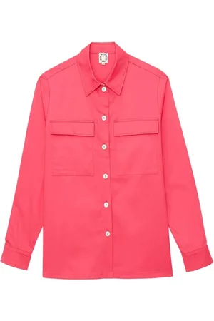 Inès de la Fressange Femme, Blouses et Chemises, Rose, Taille: 38 FR Chemise Rose Style Chandler
