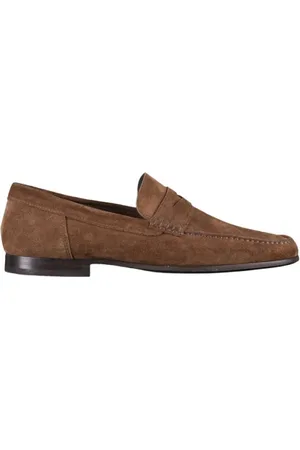 MOORER Homme, Chaussures, Brun, Taille: 42 EU Mocassin en daim velouté
