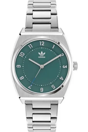 adidas Femme, Accessoires, Gris, Taille: ONE Size Montre Femme en Acier Inoxydable