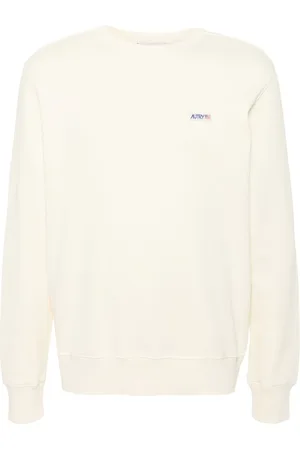 Autry Homme, Pulls, Blanc, Taille: L Pull Blanc avec Écusson Logo