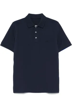 FAY Homme, Tops, Bleu, Taille: XL Polo Bleu avec Broderie Logo