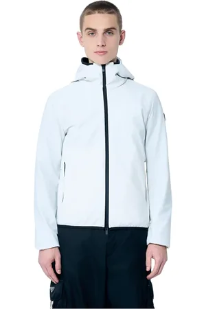 Moncler Homme, Vestes, Blanc, Taille: 2XL Doudoune à Finition Mate avec Détails Contrastés
