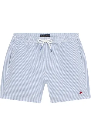Brooks Brothers Homme, Maillots de bain, Bleu, Taille: M Short de bain rayé marine