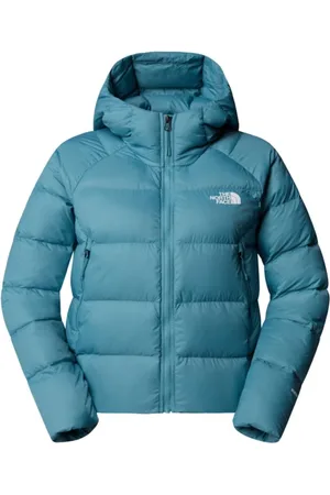 The North Face Femme, Vestes, Bleu, Taille: 42 FR Doudoune Turquoise à Capuche