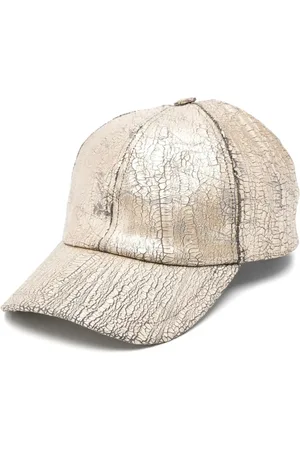 Rick Owens Homme, Accessoires, Jaune, Taille: M Casquette Dark Shadow avec Sangle Dorée