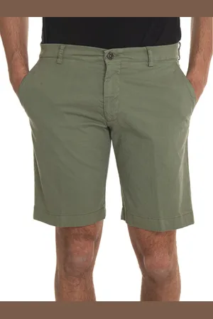 Berwich Homme, Shorts, Vert, Taille: 3XL Shorts Bermuda en coton avec ventilation de tailleur